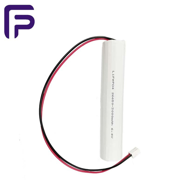 Bateria de &iacute;on de l&iacute;tio LiFePO4 26650 3000mAh do PVC 6.4V branca para o dispositivo m&eacute;dico